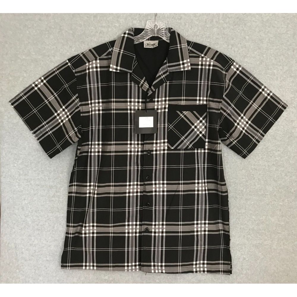 NEW Five Ancient Revolution Shirt Mens XL Button Up Plaid Short Sleeve MSRP: $69